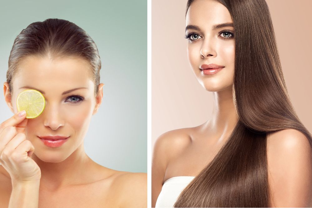 Zelfgemaakte natuurlijke cosmetica met citroenolie voor huidverzorging