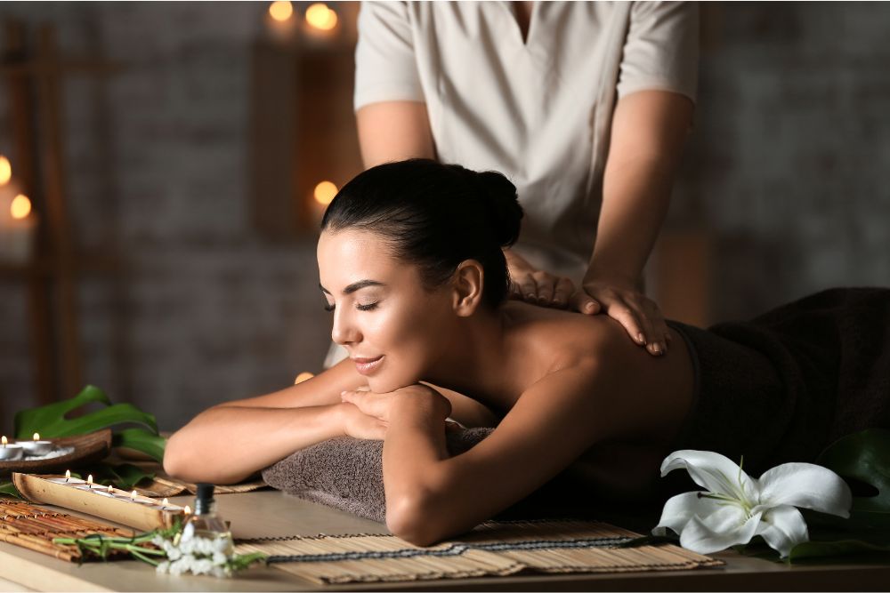 Professionele massage met etherische oliën