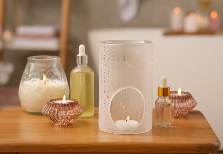 Glazen aromalamp – glad schaaltje voor een zuivere verspreiding van de geur